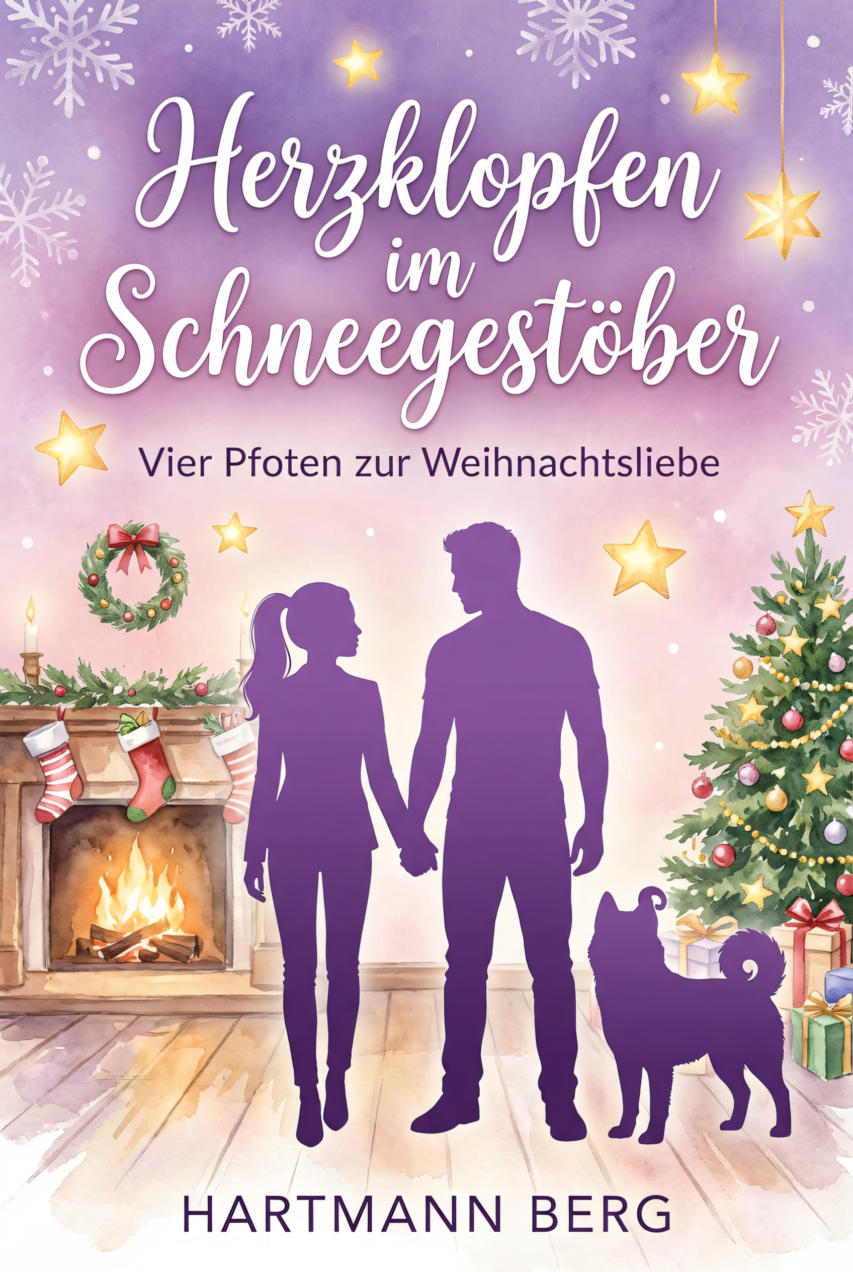 Herzklopfen im Schneegestöber: Vier Pfoten zur Weihnachtsliebe by HARTMANN BERG – ebook cover