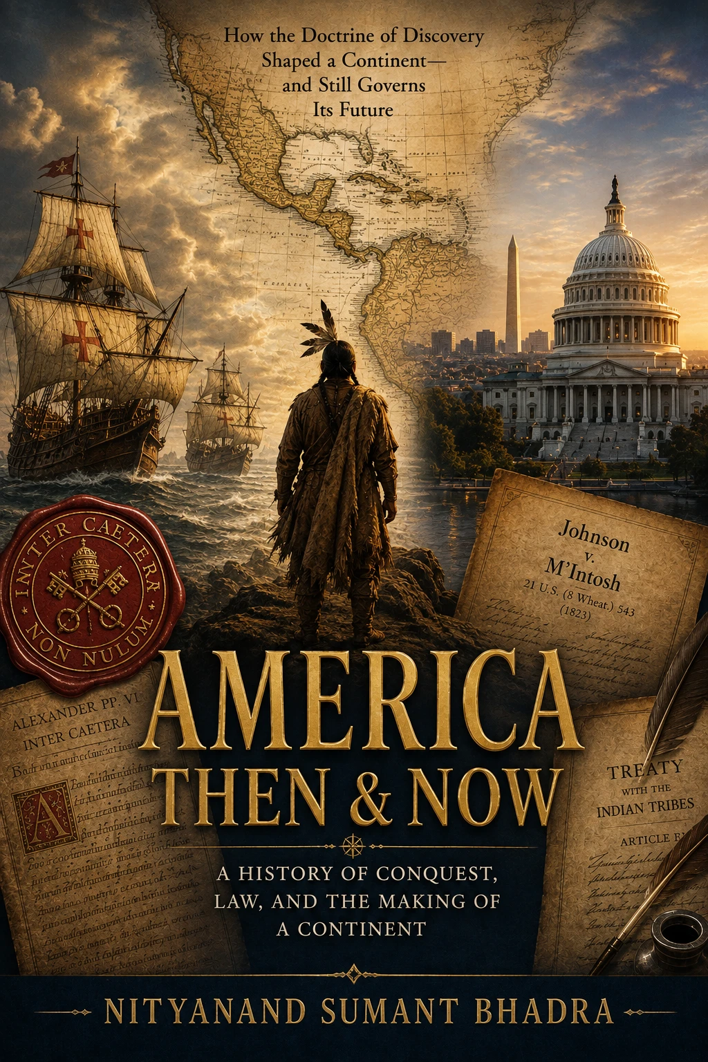 America Then & Now by Nityanand Sumant Bhadra – ebook cover